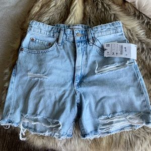 Zara Distressed Denim Shorts NWT